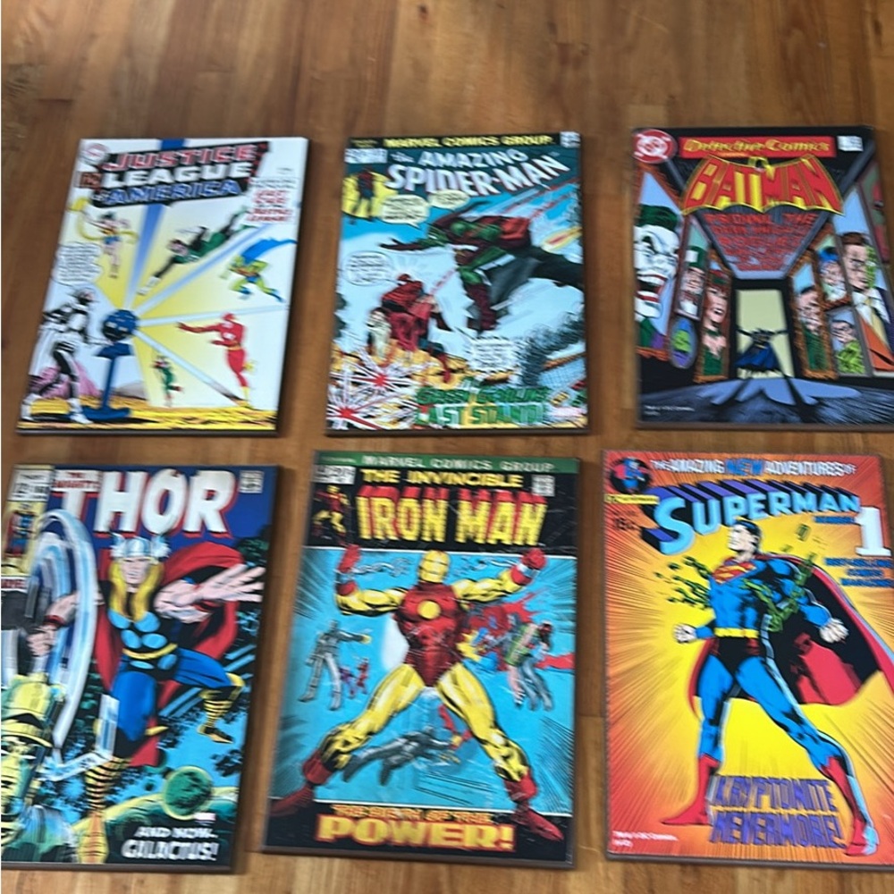 Superhero Comic Book Wall Art Set